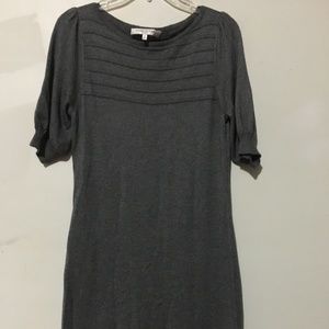 Evan Picone Size M Gray Women Knit Sweater Dress
